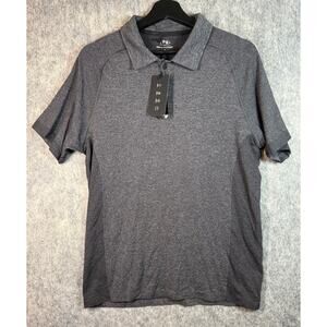 NWT Abercrombie YPB infinityKNIT Mens Black Athleisure Polo Stretch Comfort